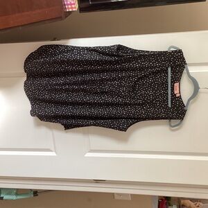 EVRI Black Polka Dot Sleeveless Tank Top